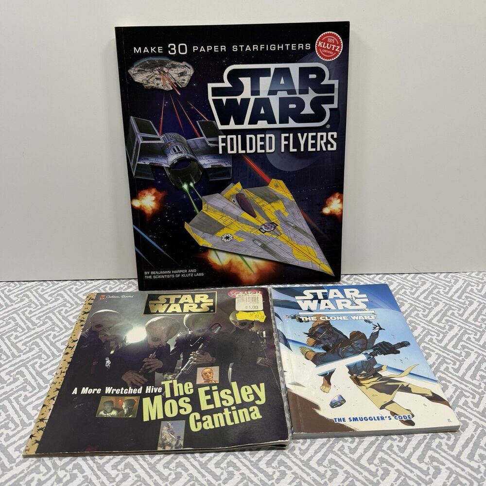 Star Wars Lot: Smuggler's Code Clone Wars, Vintage Scratch & Sniff, Klutz Flyers